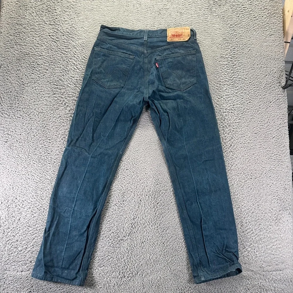 VTG Levi's 501 Jeans Mens 34x30 Blue Cotton Denim Straight Workwear Button-Fly
